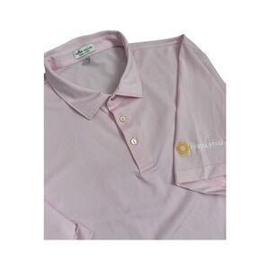 Peter Millar Summer Comfort Pink Striped Golf‎ Polo Shirt O'Neal Steel Men's XXL